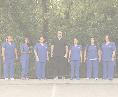 Garland Texas pediatric dental team standing outdoors