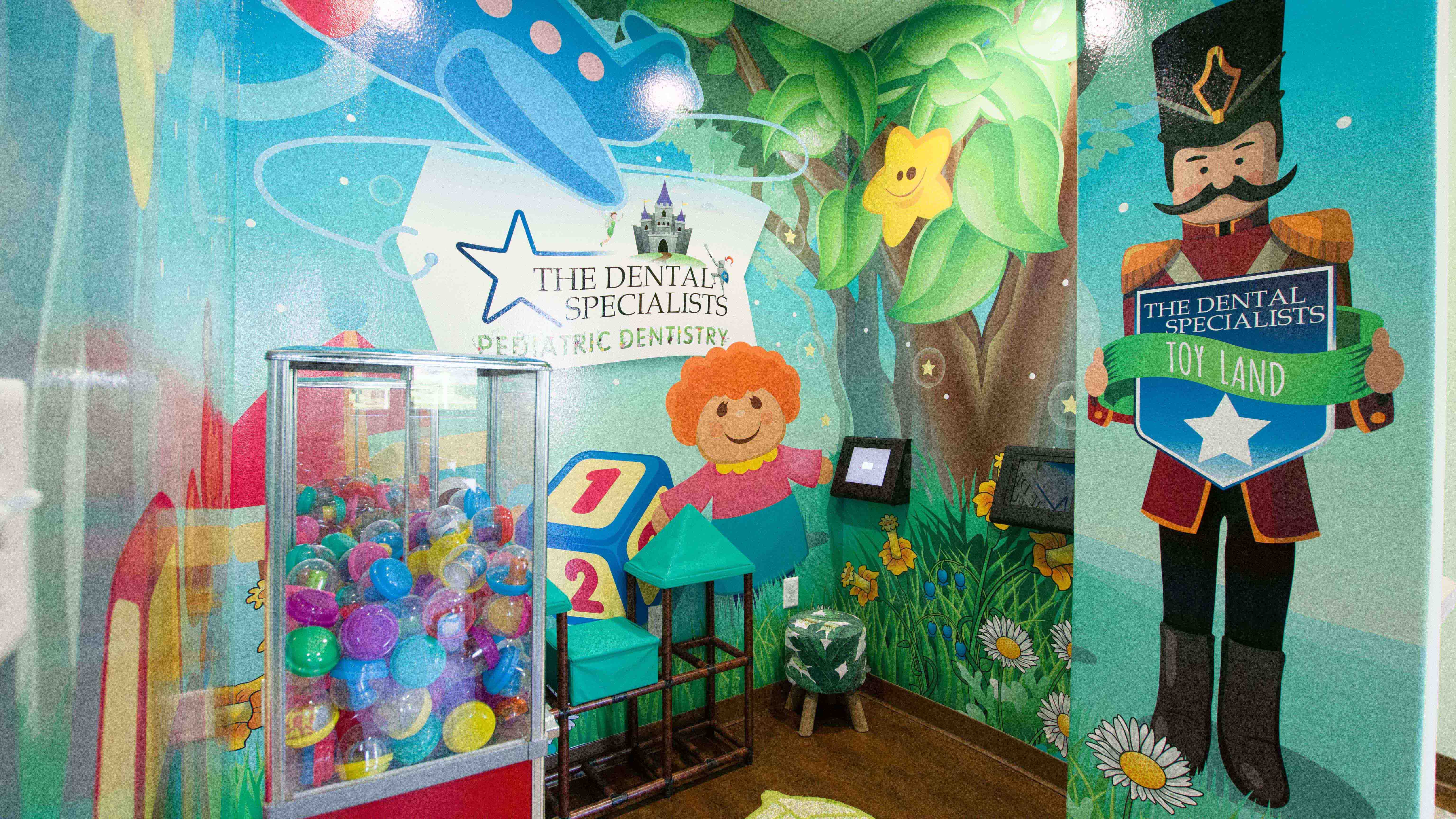 Hallway to pediatric dental treatment rooms