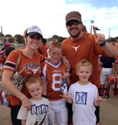 Doctor Preece and his family at U T game