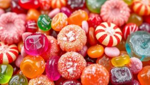 Assortment of hard candies.